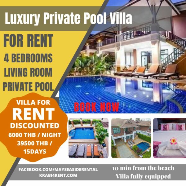 Luxury Pool Villa for rent Ao Nang Krabi